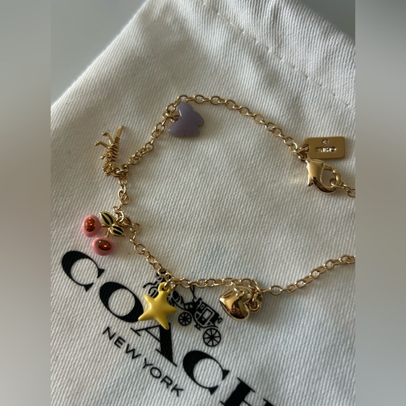 Coach Cherry and Multi Charm Gold Bracelet - Picture 3 of 4